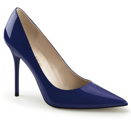 Pleaser CLASSIQUE-20 Escarpins Vernis Bleu EU-38/US-8