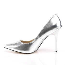 Pleaser CLASSIQUE-20 Escarpins Métallique Argent EU-35/US-5