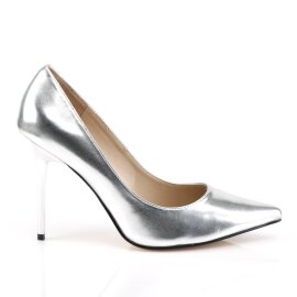 Pleaser CLASSIQUE-20 Escarpins Métallique Argent EU-35/US-5