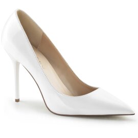 Pleaser CLASSIQUE-20 Escarpins Vernis Blanc EU-37/US-7