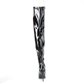 Pleaser CLASSIQUE-3000 Bottes cuissardes Vernis Noir EU-35/US-5