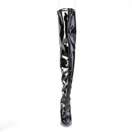 Pleaser CLASSIQUE-3000 Bottes cuissardes Vernis Noir EU-36/US-6