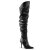 Pleaser CLASSIQUE-3011 Bottes cuissardes Cuir synthétique Noir EU-35/US-5