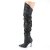 Pleaser CLASSIQUE-3011 Bottes cuissardes Cuir synthétique Noir EU-35/US-5