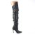 Pleaser CLASSIQUE-3011 Bottes cuissardes Cuir synthétique Noir EU-35/US-5