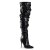 Pleaser COURTLY-3011 Bottes cuissardes Paillettes Noir EU-44/US-14