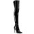 Pleaser COURTLY-3012 Bottes cuissardes Vernis Noir EU-44/US-14