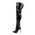 Pleaser COURTLY-3012 Bottes cuissardes Vernis Noir EU-44/US-14