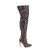 Pleaser COURTLY-3015 Bottes cuissardes Paillettes Noir EU-37/US-7