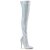 Pleaser COURTLY-3015 Bottes cuissardes Paillettes Blanc EU-36/US-6