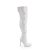 Pleaser COURTLY-3015 Bottes cuissardes Paillettes Blanc EU-37/US-7