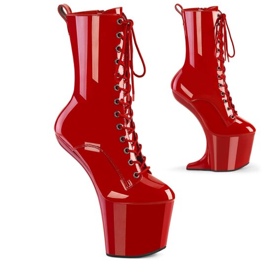 Pleaser CRAZE-1040 Bottines à plateforme Vernis Rouge EU-37/US-7