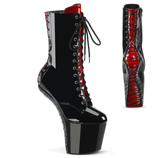 Pleaser CRAZE-1040FH Bottines à plateforme Vernis Noir EU-40/US-10