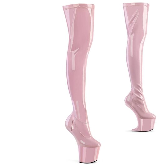 Pleaser CRAZE-3000 Bottes cuissardes à plateforme Vernis Rose EU-37/US-7