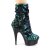 Pleaser DELIGHT-1004 Bottines à plateforme Paillettes Vert EU-36/US-6