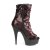 Pleaser DELIGHT-1008SQ Bottines à plateforme Paillettes Rouge EU-37/US-7