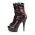Pleaser DELIGHT-1008SQ Bottines à plateforme Paillettes Rouge EU-39/US-9