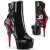 Pleaser DELIGHT-1012 Bottines à plateforme Vernis Noir EU-35/US-5