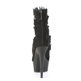 Pleaser DELIGHT-1014 Bottines à plateforme Daim synthétique Noir EU-37/US-7