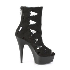 Pleaser DELIGHT-1014 Bottines à plateforme Daim synthétique Noir EU-37/US-7