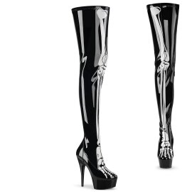 Pleaser DELIGHT-3000BONE Bottes cuissardes à...