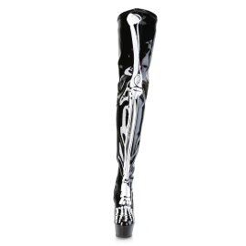 Pleaser DELIGHT-3000BONE Bottes cuissardes à...