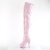 Pleaser DELIGHT-3027 Bottes cuissardes à plateforme Vernis Rose EU-36/US-6