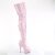 Pleaser DELIGHT-3027 Bottes cuissardes à plateforme Vernis Rose EU-36/US-6