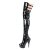 Pleaser DELIGHT-3055 Bottes cuissardes à plateforme Vernis Noir EU-35/US-5