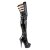 Pleaser DELIGHT-3055 Bottes cuissardes à plateforme Vernis Noir EU-35/US-5