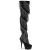 Pleaser DELIGHT-3065 Bottes cuissardes à plateforme Noir EU-36/US-6