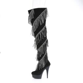Pleaser DELIGHT-3065 Bottes cuissardes à plateforme Noir EU-37/US-7