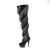 Pleaser DELIGHT-3065 Bottes cuissardes à plateforme Noir EU-37/US-7