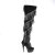 Pleaser DELIGHT-3065 Bottes cuissardes à plateforme Noir EU-37/US-7