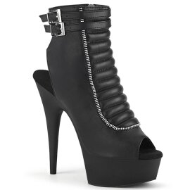 Pleaser DELIGHT-600-18 Bottines à plateforme Cuir synthétique Noir EU-37/US-7
