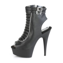 Pleaser DELIGHT-600-18 Bottines à plateforme Cuir synthétique Noir EU-37/US-7