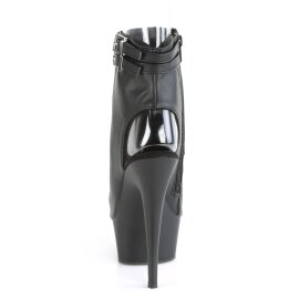 Pleaser DELIGHT-600-18 Bottines à plateforme Cuir synthétique Noir EU-37/US-7