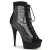 Pleaser DELIGHT-600-33RM Bottines à plateforme Daim synthétique Strass Noir EU-37/US-7