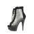 Pleaser DELIGHT-600-33RM Bottines à plateforme Daim synthétique Strass Noir EU-37/US-7