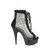 Pleaser DELIGHT-600-33RM Bottines à plateforme Daim synthétique Strass Noir EU-38/US-8