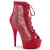 Pleaser DELIGHT-600-33RM Bottines à plateforme Daim synthétique Strass Rouge EU-41/US-11