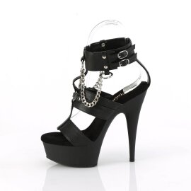 Pleaser DELIGHT-661 Sandales à plateforme Cuir synthétique Noir EU-35/US-5