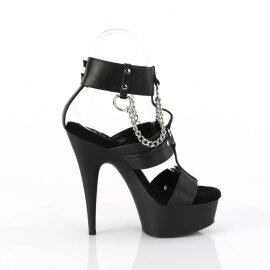 Pleaser DELIGHT-661 Sandales à plateforme Cuir synthétique Noir EU-35/US-5