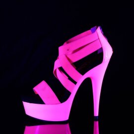 Pleaser DELIGHT-669UV Sandales à plateforme Néon Rose EU-37/US-7