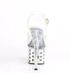 Pleaser DISCOLITE-708DOTS Sandales à plateforme Transparent Bigarré EU-38/US-8