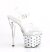 Pleaser DISCOLITE-708DOTS Sandales à plateforme Transparent Bigarré EU-39/US-9