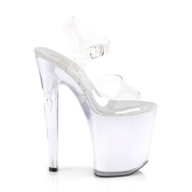 Pleaser DISCOLITE-808 Sandales à plateforme Transparent Couleur EU-35/US-5