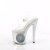 Pleaser ENCHANT-708LT-CIRCLE Sandales à plateforme Transparent Argent EU-35/US-5