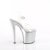 Pleaser ENCHANT-708LT-CIRCLE Sandales à plateforme Transparent Argent EU-39/US-9
