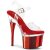 Pleaser ESTEEM-708 Sandales à plateforme Chrome Rouge EU-35/US-5